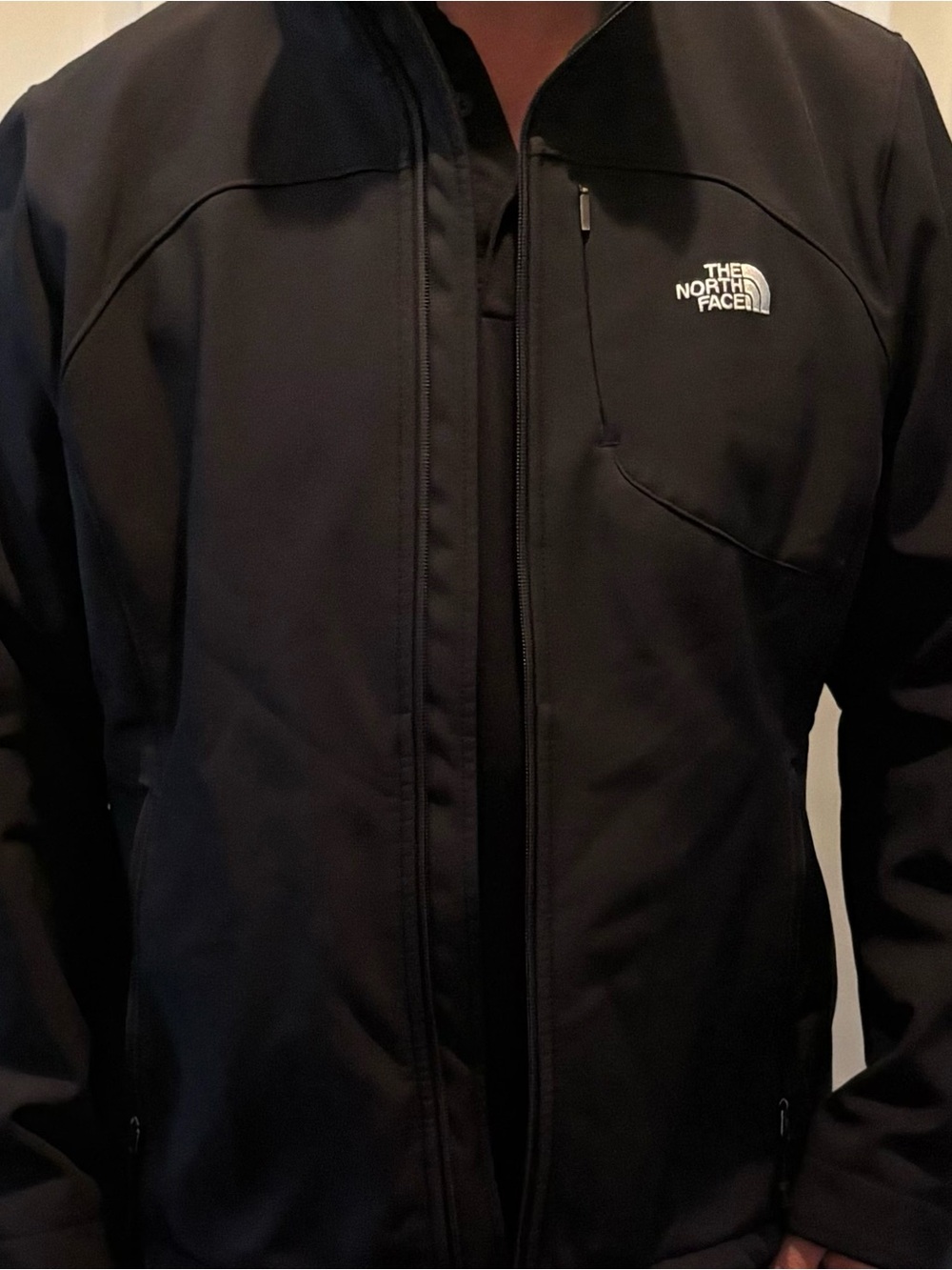 The North Face Black Performance Jacket with Chest Logo for woman